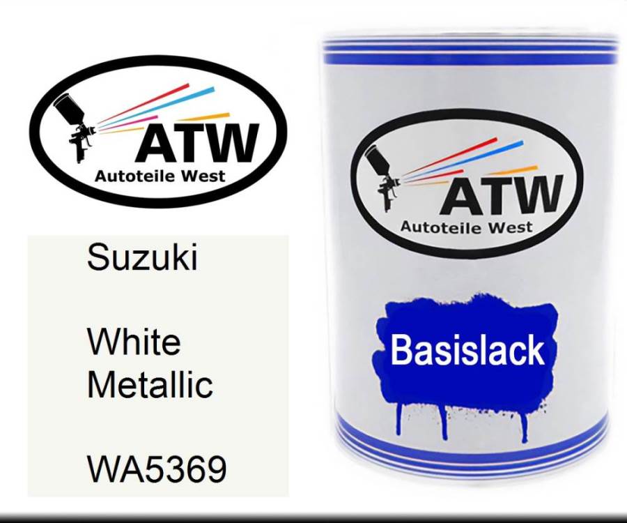 Suzuki, White Metallic, WA5369: 500ml Lackdose, von ATW Autoteile West.